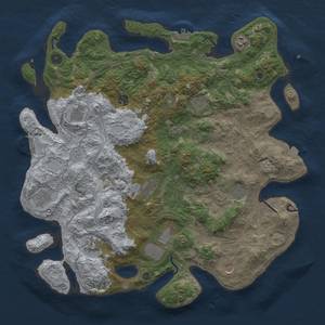 Thumbnail Rust Map: Procedural Map, Size: 4500, Seed: 1982696247, 19 Monuments
