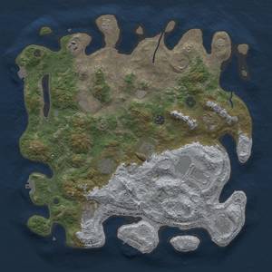 Thumbnail Rust Map: Procedural Map, Size: 4000, Seed: 2130319176, 19 Monuments