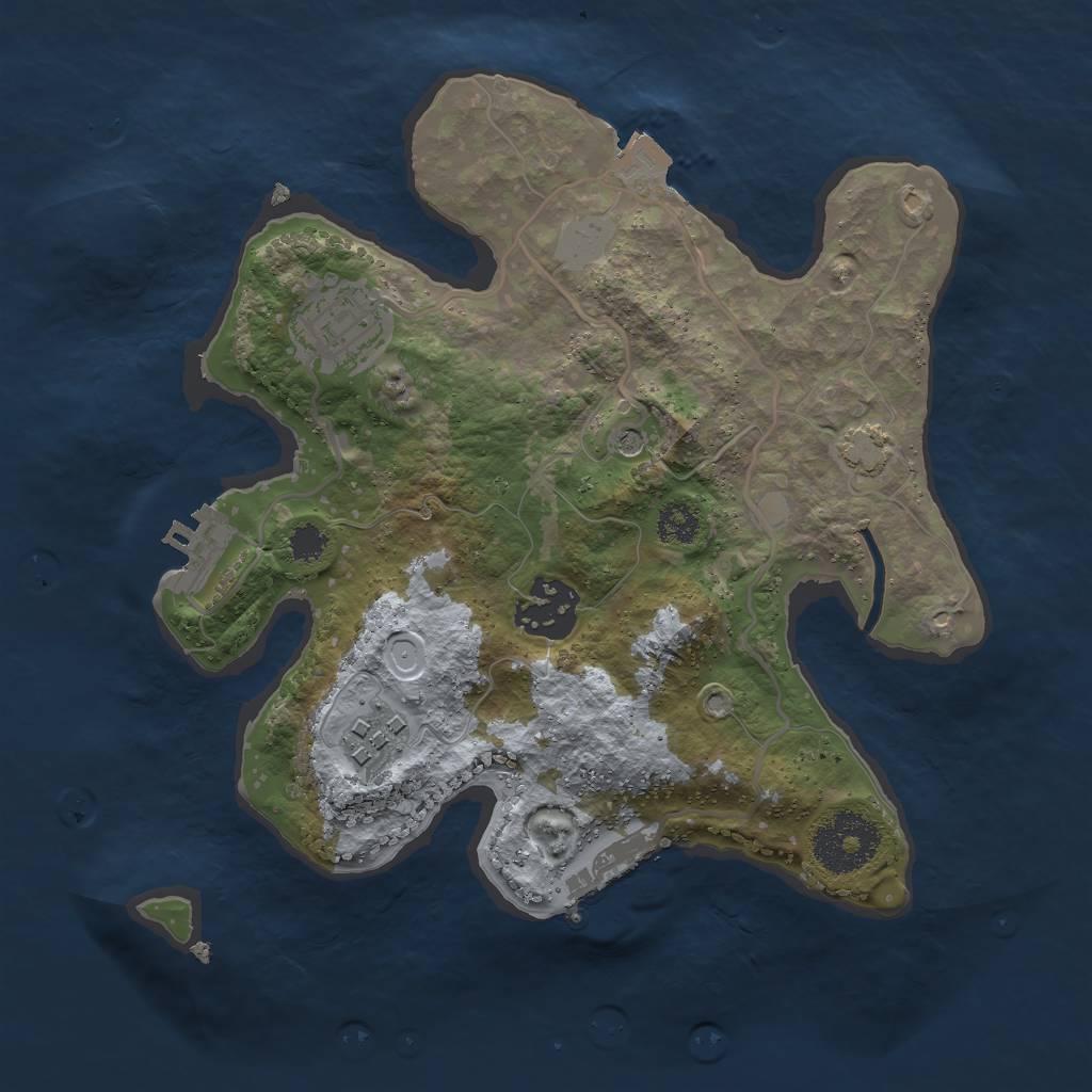 Rust Map: Procedural Map, Size: 2600, Seed: 795924278, 10 Monuments