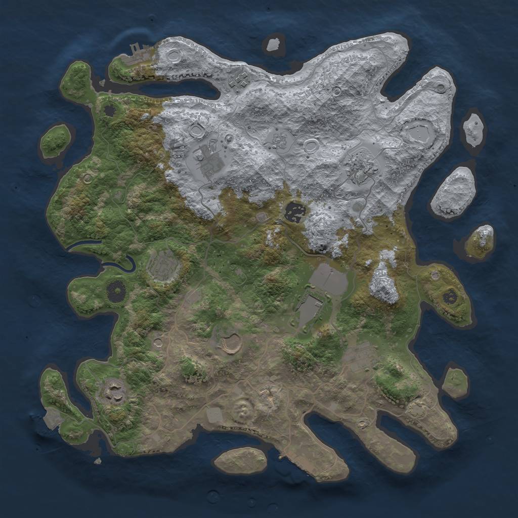 Rust Map: Procedural Map, Size: 3750, Seed: 20240308, 17 Monuments