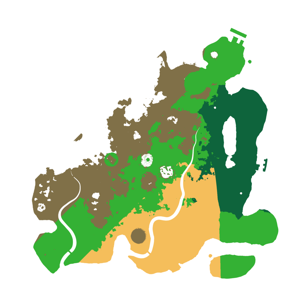 Biome Rust Map: Procedural Map, Size: 3500, Seed: 409471593