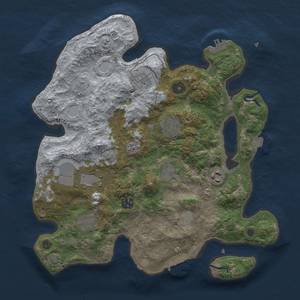 Thumbnail Rust Map: Procedural Map, Size: 3500, Seed: 409471593, 16 Monuments