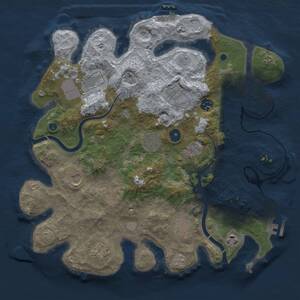 Thumbnail Rust Map: Procedural Map, Size: 3750, Seed: 759383485, 16 Monuments