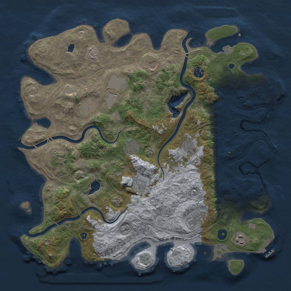 Rust Map: Procedural Map, Size: 4250, Seed: 71, 17 Monuments
