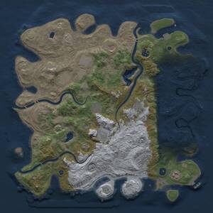 Thumbnail Rust Map: Procedural Map, Size: 4250, Seed: 71, 17 Monuments
