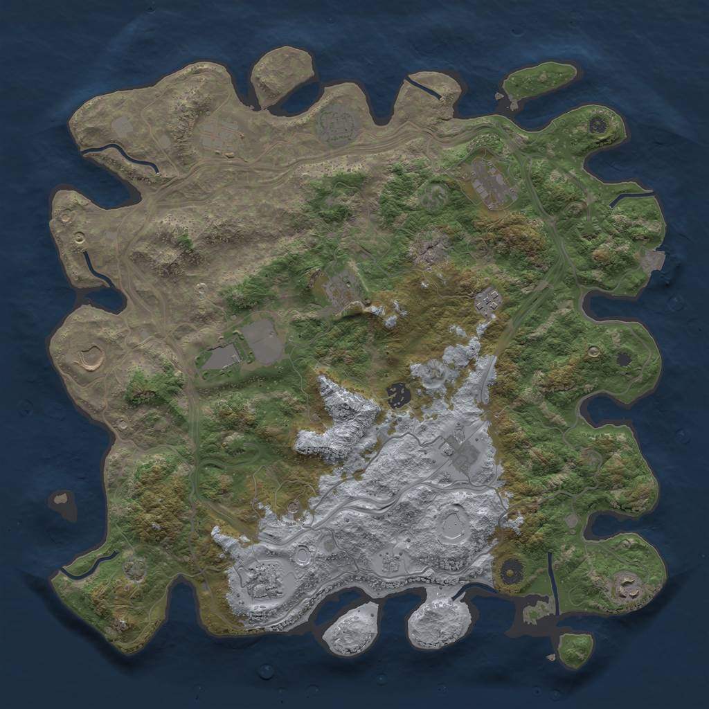 Rust Map: Procedural Map, Size: 4250, Seed: 71, 17 Monuments