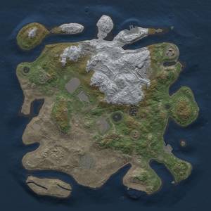 Thumbnail Rust Map: Procedural Map, Size: 3500, Seed: 63698536, 16 Monuments