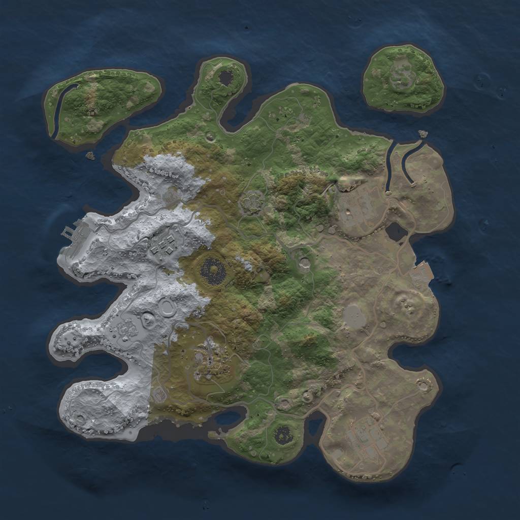 Rust Map: Procedural Map, Size: 2950, Seed: 1413417797, 11 Monuments