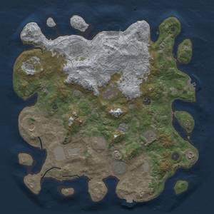 Thumbnail Rust Map: Procedural Map, Size: 4000, Seed: 62480207, 19 Monuments