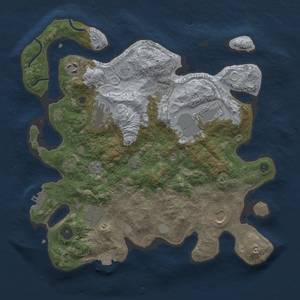 Thumbnail Rust Map: Procedural Map, Size: 3500, Seed: 194977913, 13 Monuments