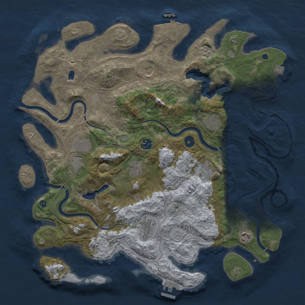 Rust Map: Procedural Map, Size: 4250, Seed: 1720, 15 Monuments