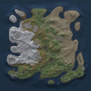 Thumbnail Rust Map: Procedural Map, Size: 3500, Seed: 1110149016, 16 Monuments