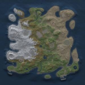 Thumbnail Rust Map: Procedural Map, Size: 3500, Seed: 1110149016, 14 Monuments