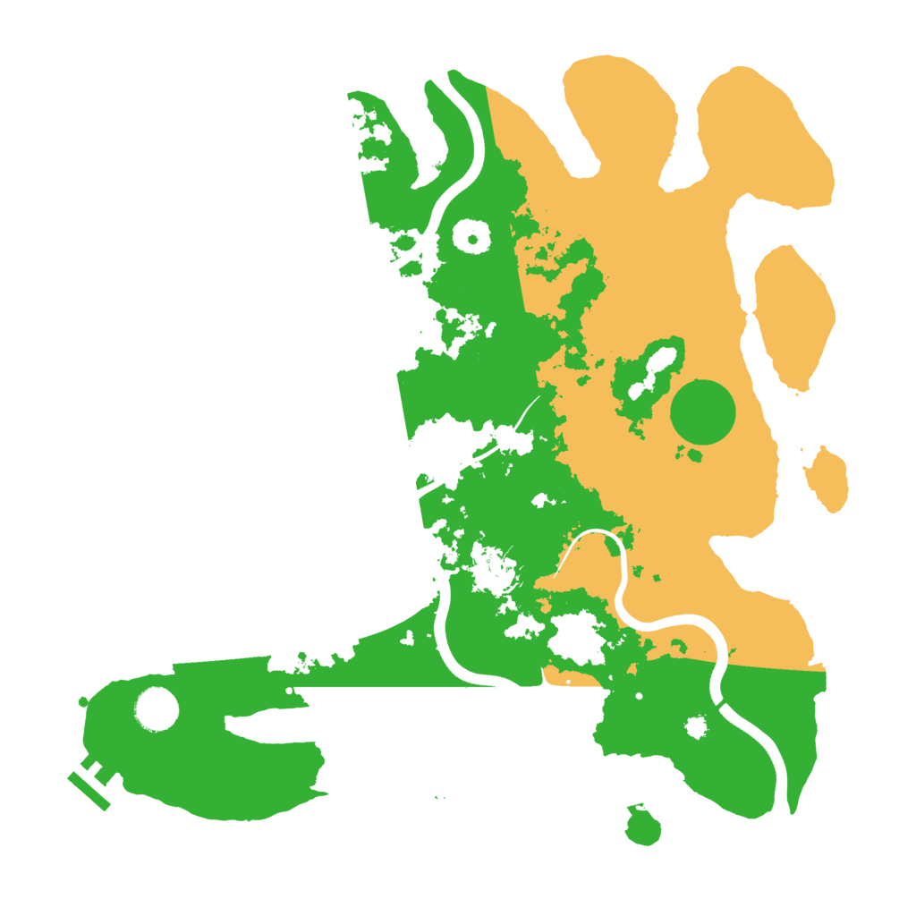 Biome Rust Map: Procedural Map, Size: 3700, Seed: 46991221