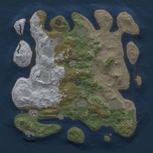 Thumbnail Rust Map: Procedural Map, Size: 3700, Seed: 46991221, 17 Monuments