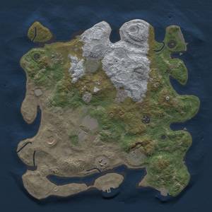 Thumbnail Rust Map: Procedural Map, Size: 3600, Seed: 607219550, 17 Monuments
