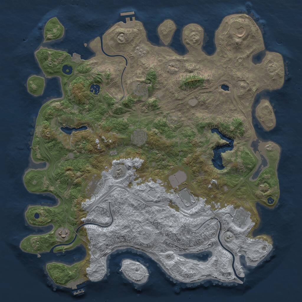Rust Map: Procedural Map, Size: 4400, Seed: 2177, 15 Monuments
