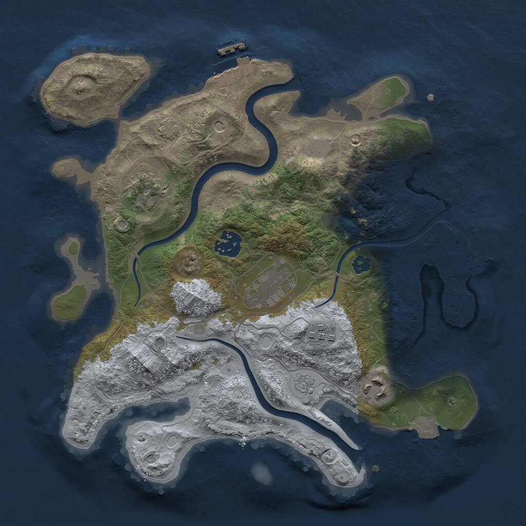 Rust Map: Procedural Map, Size: 3000, Seed: 114039813, 11 Monuments