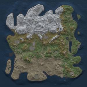 Thumbnail Rust Map: Procedural Map, Size: 4500, Seed: 2027162181, 19 Monuments