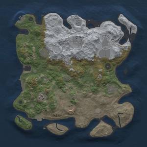 Thumbnail Rust Map: Procedural Map, Size: 3500, Seed: 1473099843, 15 Monuments