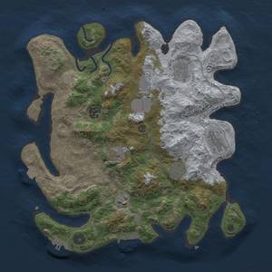 Thumbnail Rust Map: Procedural Map, Size: 3500, Seed: 550026943, 15 Monuments