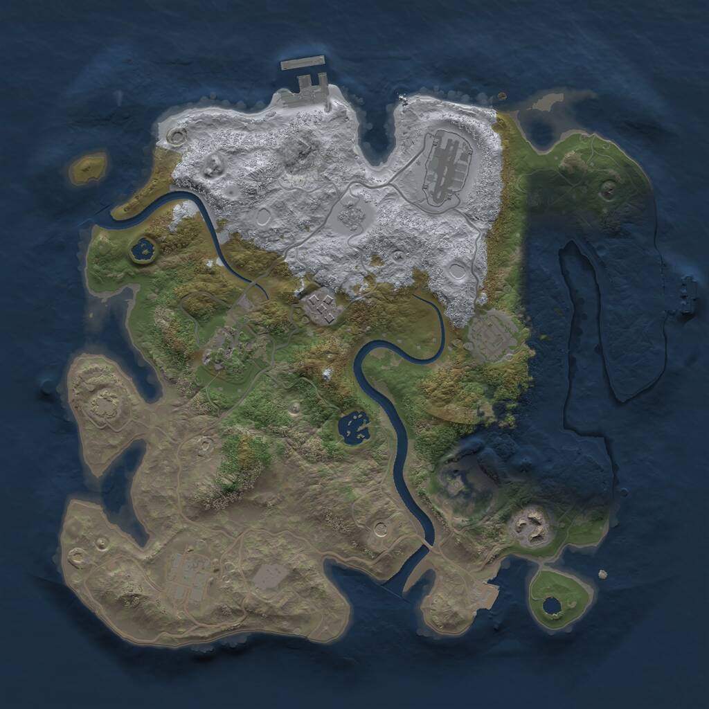 Rust Map: Procedural Map, Size: 3250, Seed: 4564515, 14 Monuments
