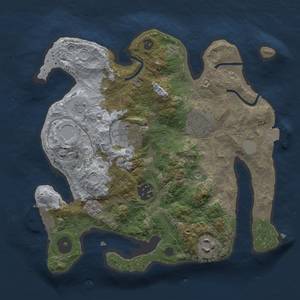 Thumbnail Rust Map: Procedural Map, Size: 2800, Seed: 615748, 11 Monuments