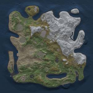 Thumbnail Rust Map: Procedural Map, Size: 3500, Seed: 1911580053, 17 Monuments