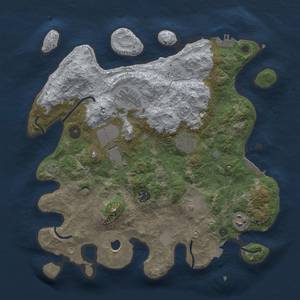 Thumbnail Rust Map: Procedural Map, Size: 3500, Seed: 1395773391, 14 Monuments