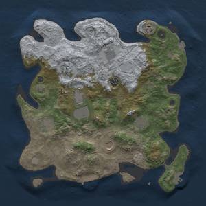 Thumbnail Rust Map: Procedural Map, Size: 3500, Seed: 1276427600, 17 Monuments