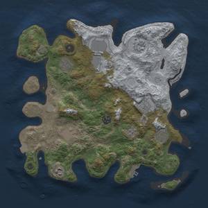 Thumbnail Rust Map: Procedural Map, Size: 3500, Seed: 101215219, 16 Monuments