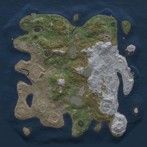 Thumbnail Rust Map: Procedural Map, Size: 3500, Seed: 1594206353, 17 Monuments