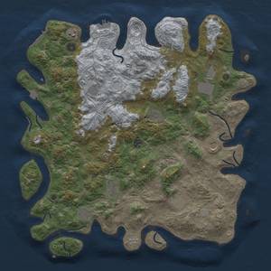 Thumbnail Rust Map: Procedural Map, Size: 4500, Seed: 1688998501, 19 Monuments