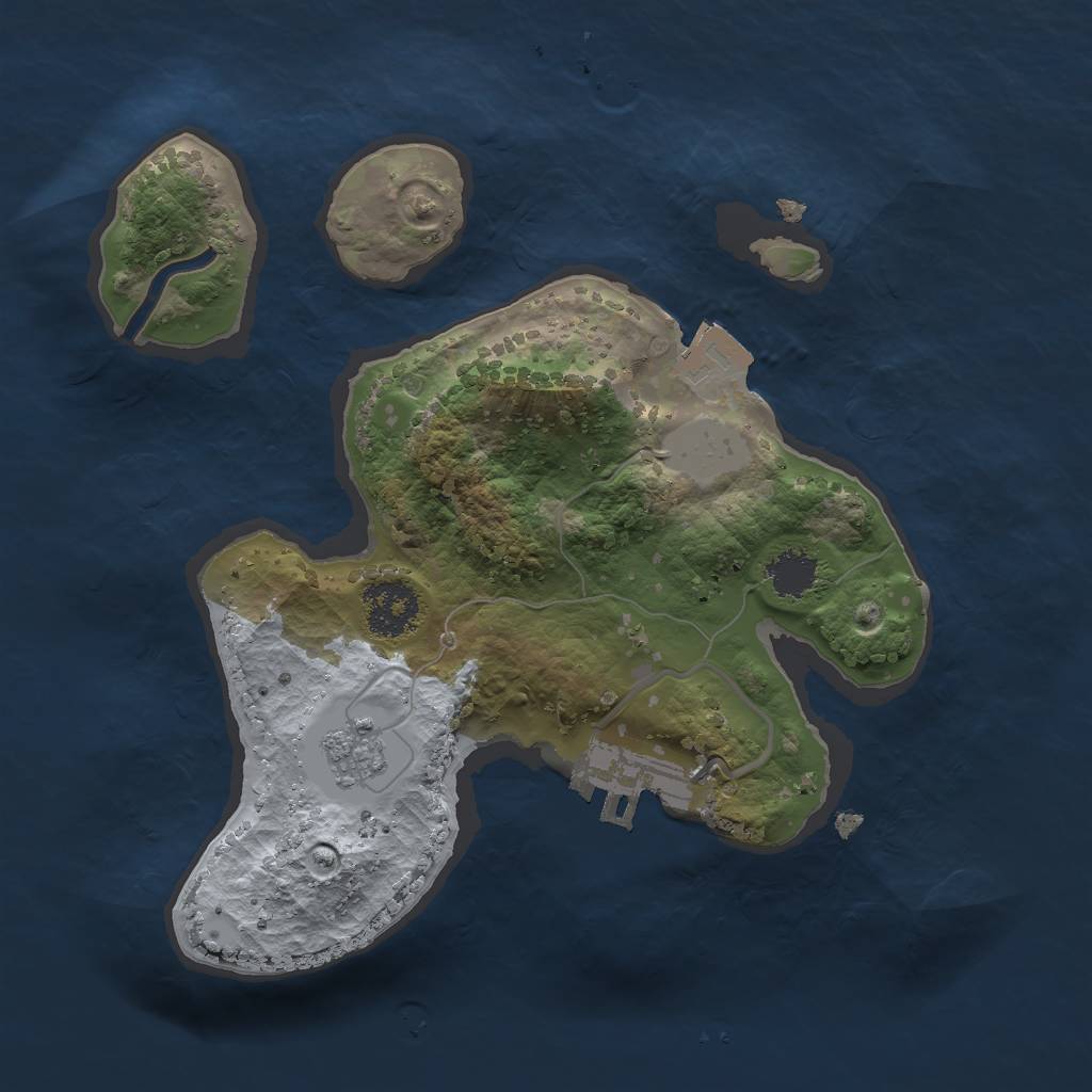 Rust Map: Procedural Map, Size: 2000, Seed: 181911, 5 Monuments