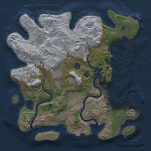Thumbnail Rust Map: Procedural Map, Size: 3850, Seed: 729111, 15 Monuments