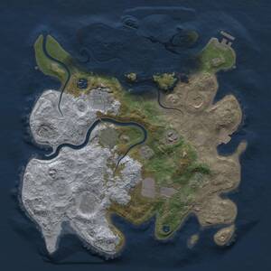 Thumbnail Rust Map: Procedural Map, Size: 3600, Seed: 656654004, 15 Monuments