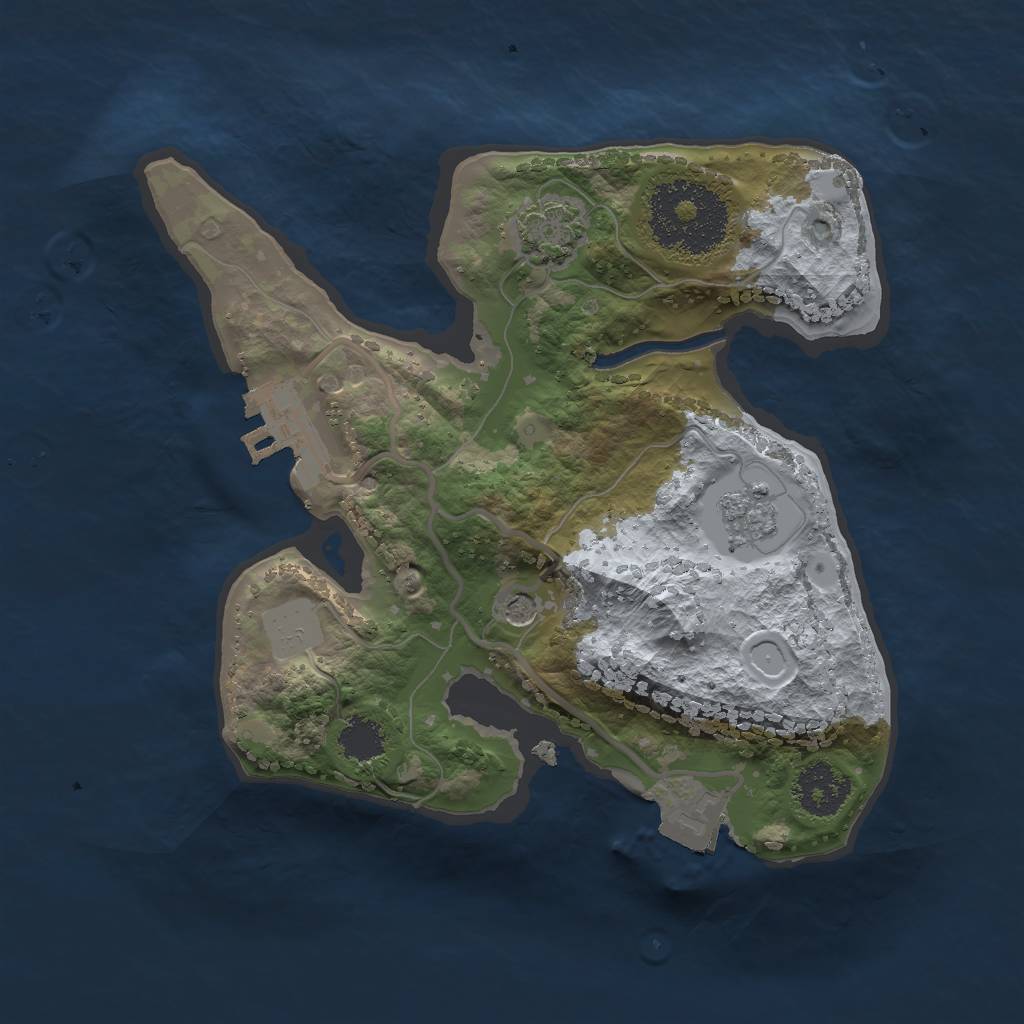 Rust Map: Procedural Map, Size: 2000, Seed: 277243358, 7 Monuments