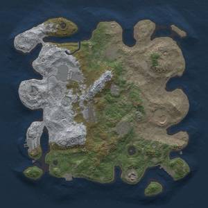 Thumbnail Rust Map: Procedural Map, Size: 3500, Seed: 58737454, 15 Monuments