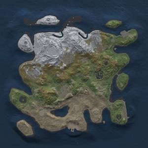 Thumbnail Rust Map: Procedural Map, Size: 3000, Seed: 1424380270, 11 Monuments