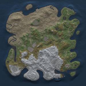 Thumbnail Rust Map: Procedural Map, Size: 3750, Seed: 771961, 18 Monuments