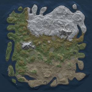 Thumbnail Rust Map: Procedural Map, Size: 5000, Seed: 1248125541, 19 Monuments