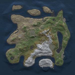 Thumbnail Rust Map: Procedural Map, Size: 3000, Seed: 1756744702, 11 Monuments