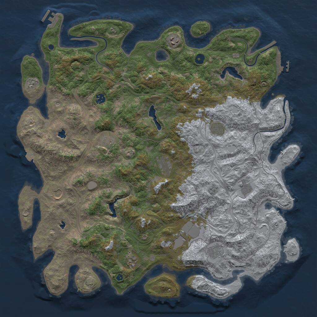 Rust Map: Procedural Map, Size: 4810, Seed: 1341, 17 Monuments