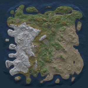 Thumbnail Rust Map: Procedural Map, Size: 4500, Seed: 1215032451, 18 Monuments