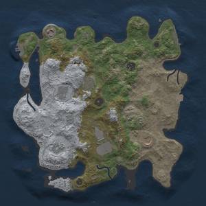 Thumbnail Rust Map: Procedural Map, Size: 3500, Seed: 1404758915, 16 Monuments