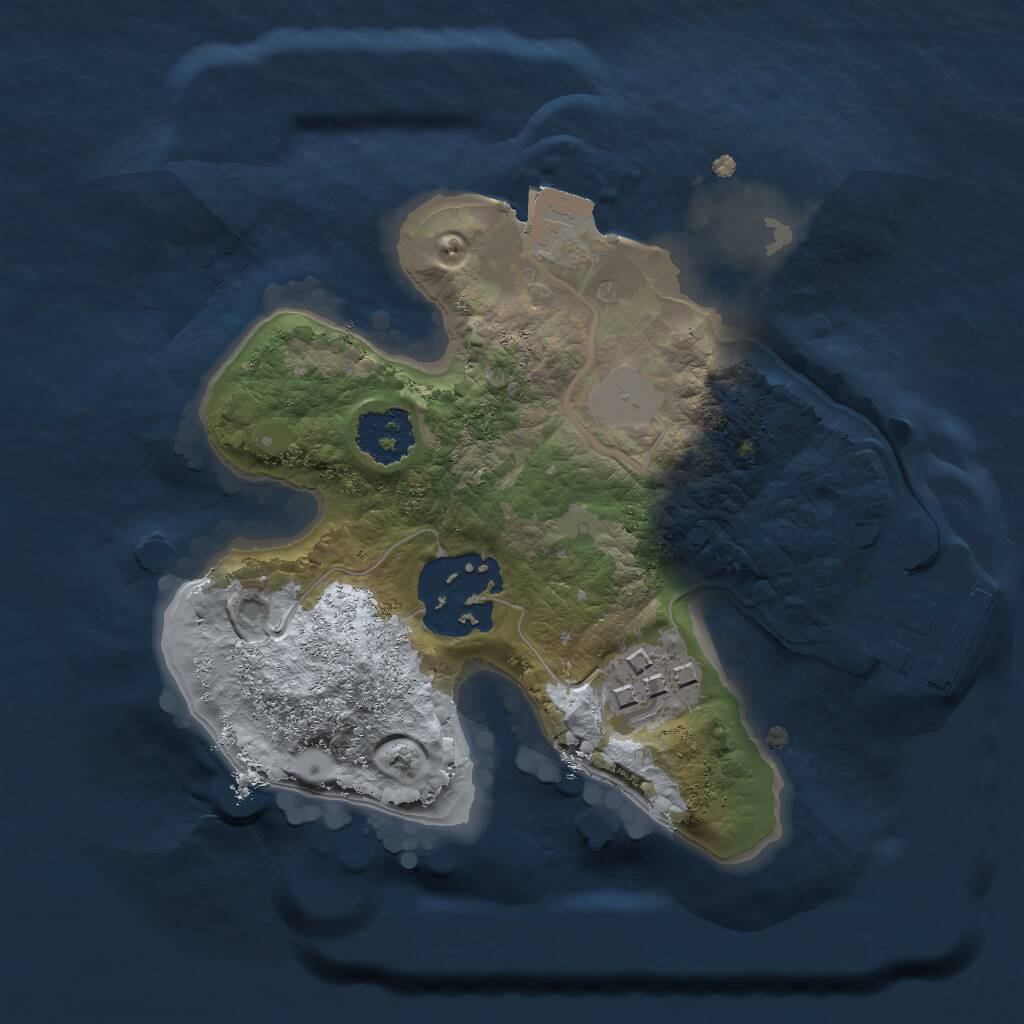 Rust Map: Procedural Map, Size: 1800, Seed: 529082544, 4 Monuments