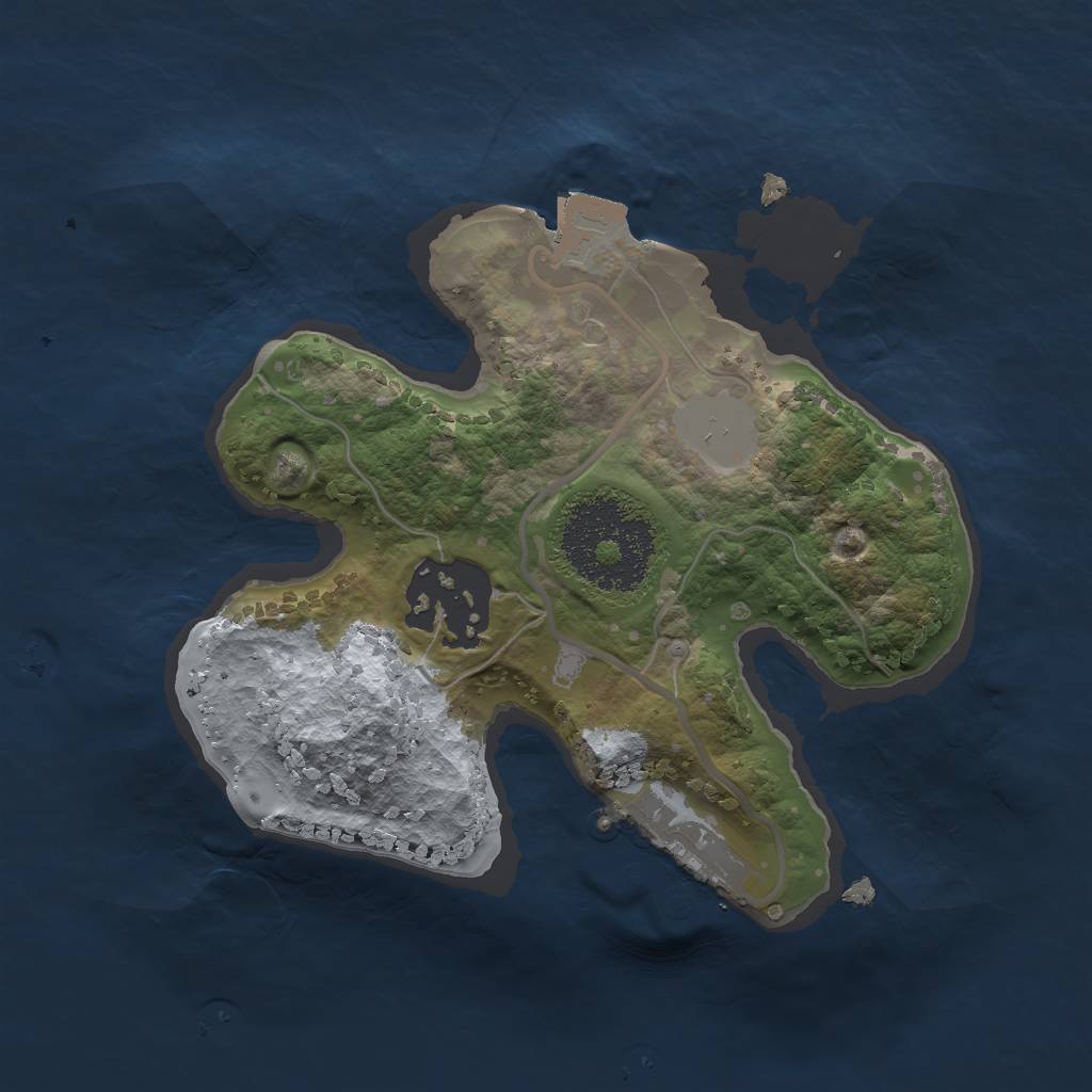 Rust Map: Procedural Map, Size: 1800, Seed: 529082544, 5 Monuments