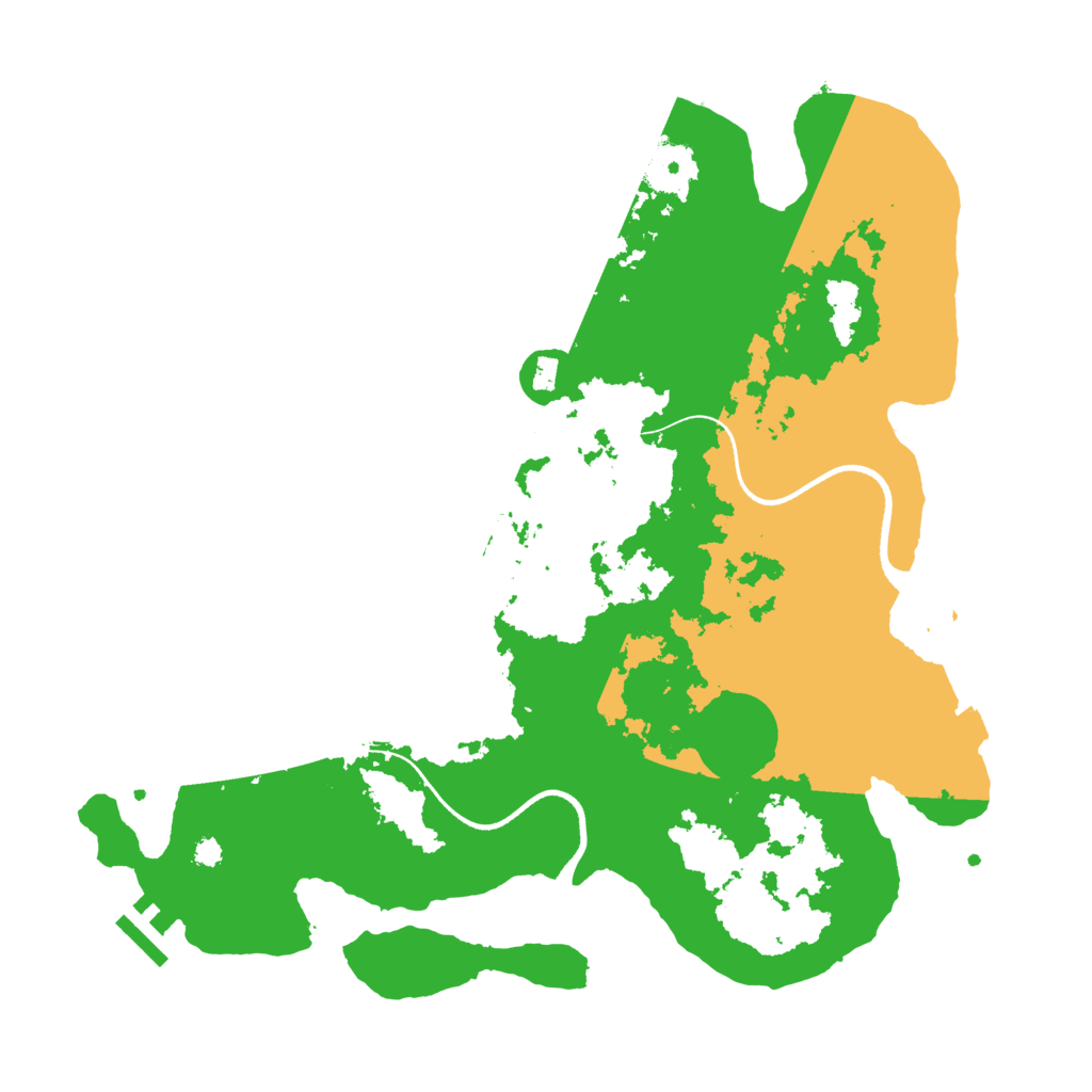 Biome Rust Map: Procedural Map, Size: 3500, Seed: 990279