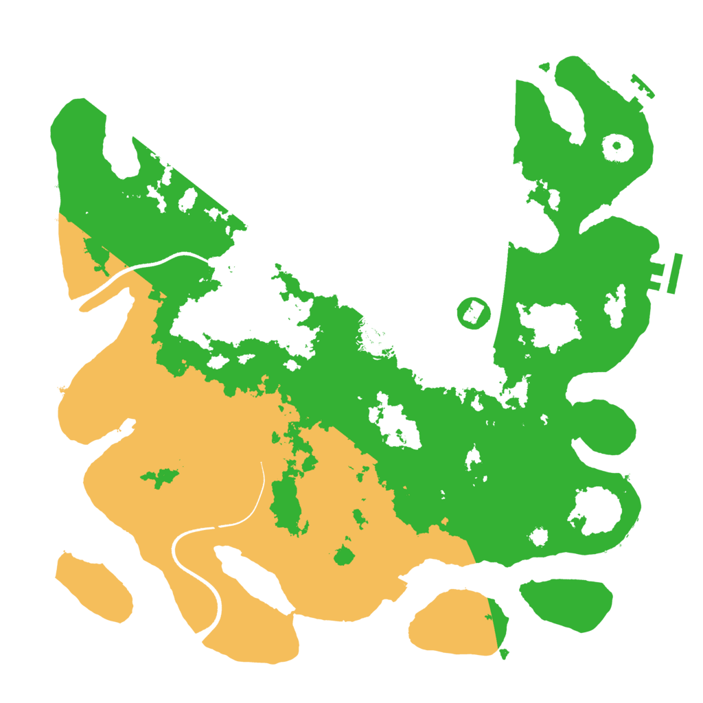 Biome Rust Map: Procedural Map, Size: 3500, Seed: 1966041988