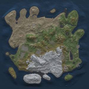 Thumbnail Rust Map: Procedural Map, Size: 3500, Seed: 1603548485, 15 Monuments